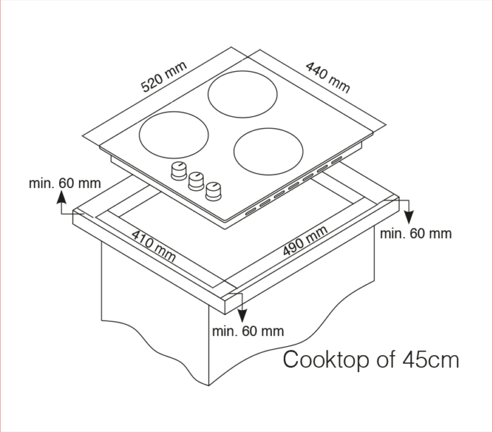 PROFF P402 Plaque de Cuisson 3 Feux Inox – Image 2
