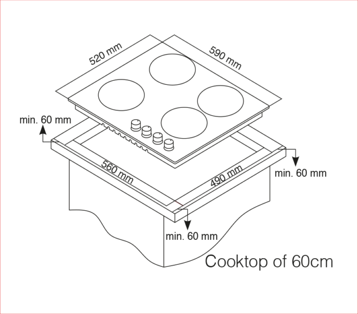 PROFF P601 Plaque de Cuisson 60CM INOX – Image 2