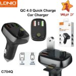 LDNIO C704Q Émetteur FM Bluetooth Chargeur – Image 2