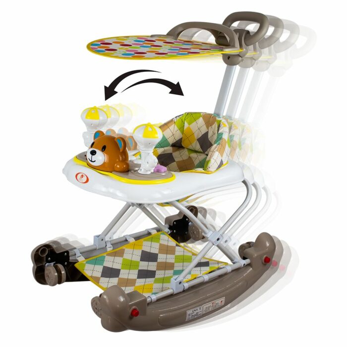 Trotteur 2 en 1- Carrés Avec Auvent Amovible – Image 2