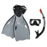 Bestway Ensemble tuba et palmes L/XL, 25045 Gris