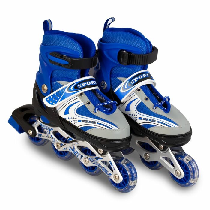 Patins roues alignées avec  lumière flash LED  Taille 5-9 – Image 1