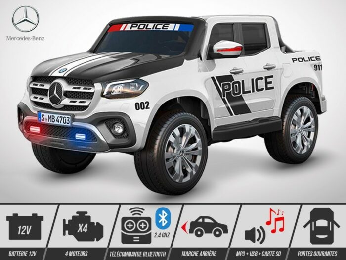 Mercedes Voiture électrique enfant-140W-Police – Image 3