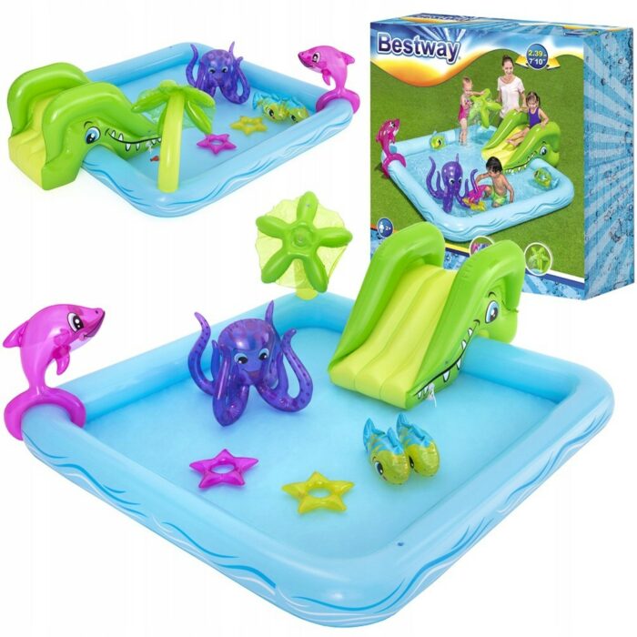 Bestway Piscine Aire de jeux 239 x 206 x 86 cm- 53052 – Image 1