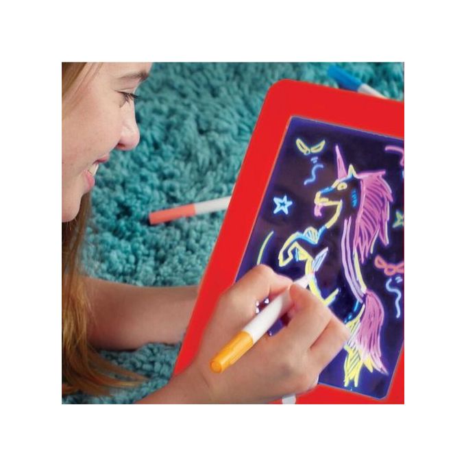 Magic Pad Ardoise 3D Lumineuse Éducative Avec Feutres Pour Enfants - Vert -  Prix en Algérie