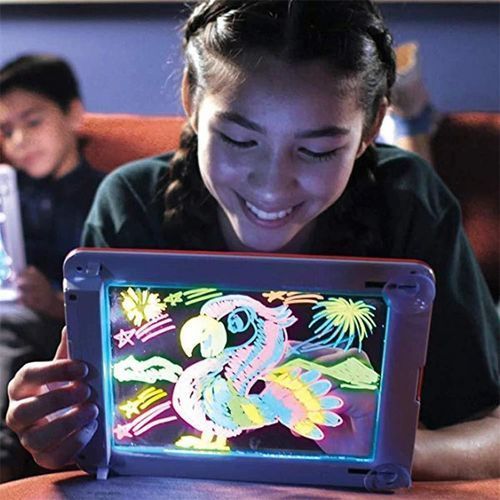 Magic Pad Ardoise 3D Lumineuse Éducative Avec Feutres Pour Enfants - Vert -  Prix en Algérie