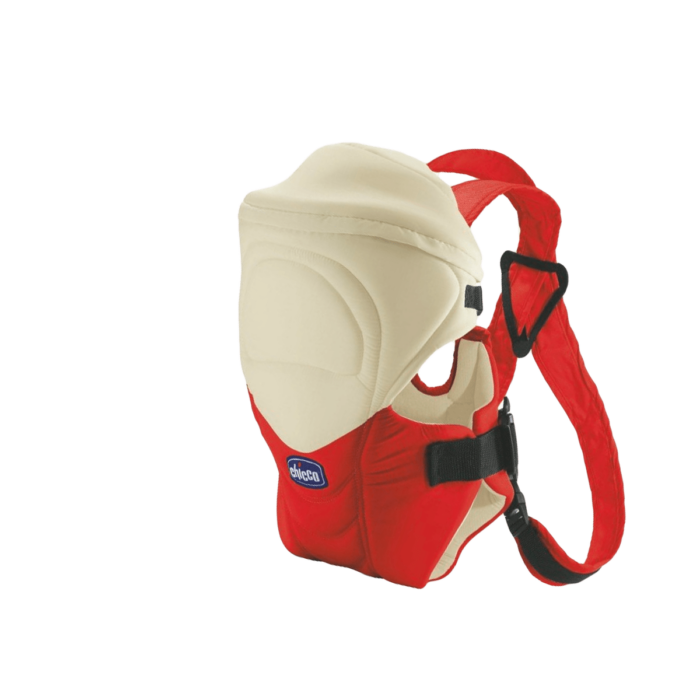 Chicco Porte bébé avec cache tête Biege/Rouge – Image 1