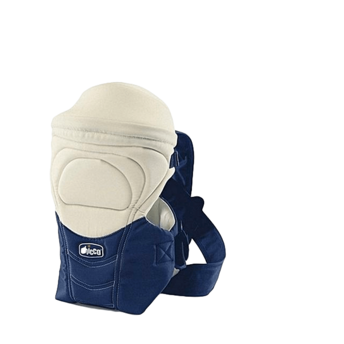 Chicco Porte bébé avec cache tête Bleu/Blanc – Image 1