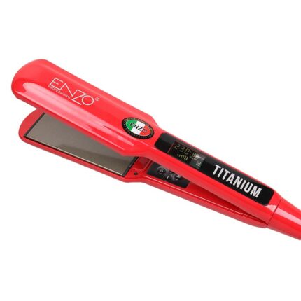 ENZO Professionnel Titane Fer Plat Défriser Les Cheveux rouge