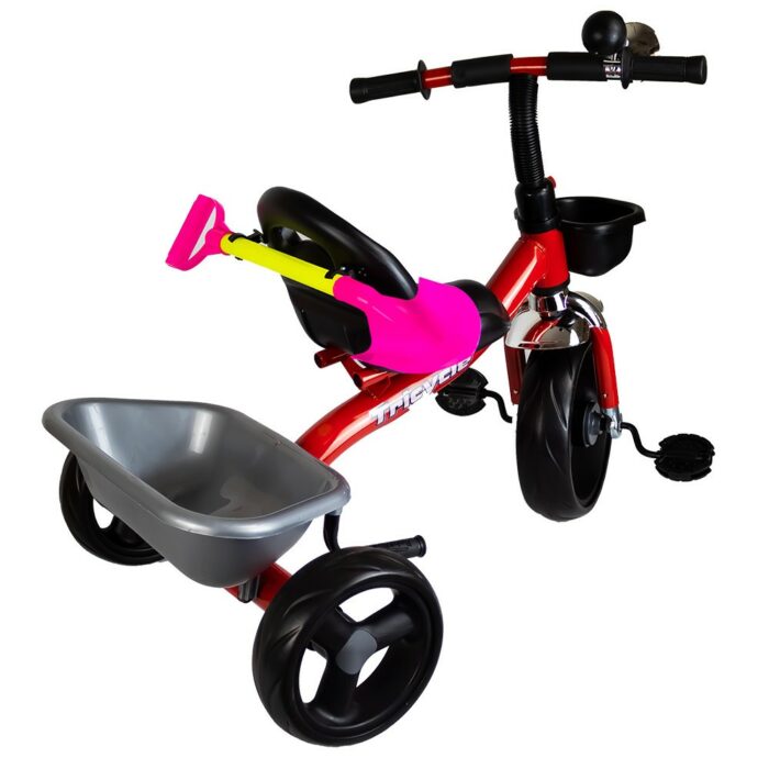 Bravo tricycle pour enfant 2-6 ans Rouge – Image 2