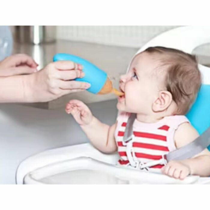 Biberon cuillère  en silicone pour bébés Vert – Image 3
