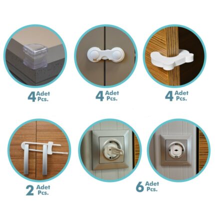 Sevibebe  Kit de sécurité à la maison pour bébé 20 pièces
