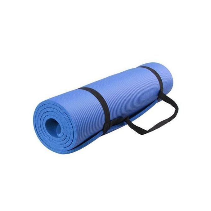 Prix KM SPORT Tapis De Yoga Épais 10 Mm 165 X 60 Cm Bleu Algerie