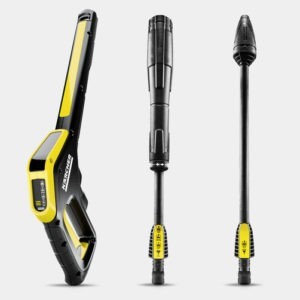Pistolet Power Control et lances d'arrosage avec Quick Connect Le réglage optimal pour chaque surface.3 niveaux de pression et un mode détergent. Contrôle total : l'afficheur manuel indique les réglages effectués. Raccord Quick Connect pour une fixation aisée du flexible haute pression et des accessoires.
