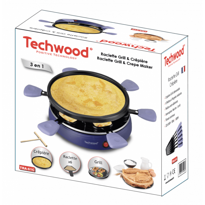 Techwood Raclette 6 poêlons  Grill – Image 2