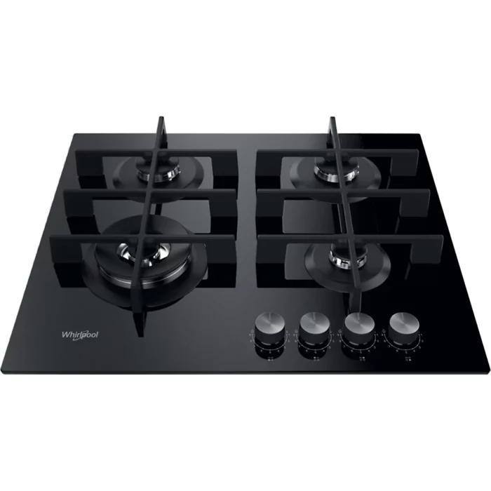 Gazinière Whirlpool: gaz 4 feux - GOWL 628/NB – Image 1