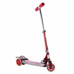 Trottinette avec roues clignotante  Amortisseur Rouge 3 roues