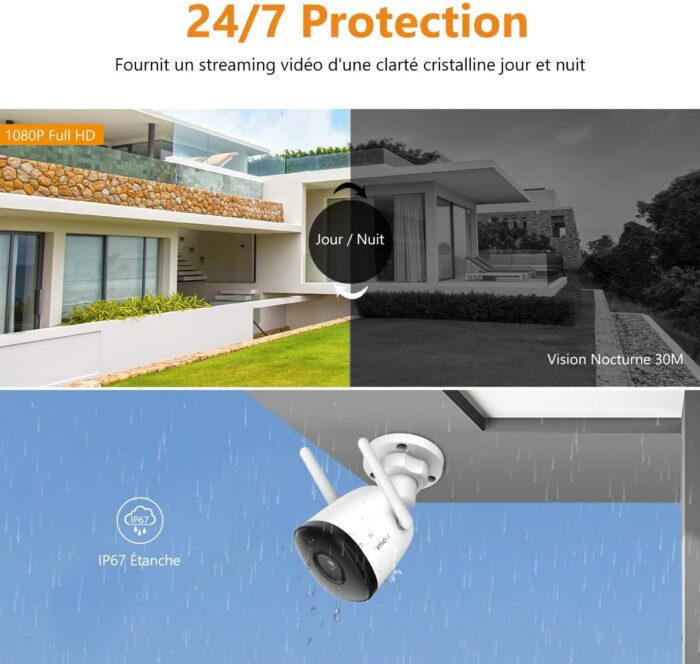 Imou bullet 2c Caméra de Surveillance WiFi Extérieure – Image 6