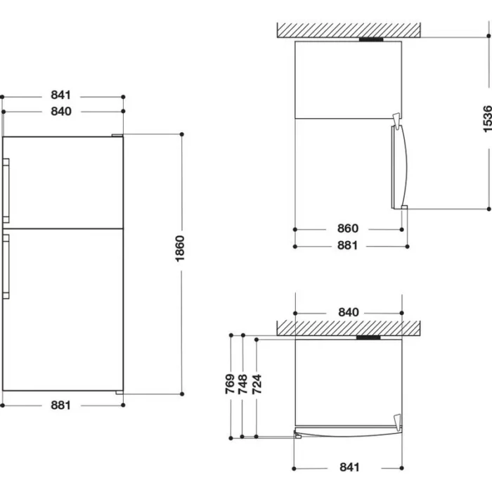 Whirlpool Refrigerateur 2portes 600lv W84TE72X2 – Image 14