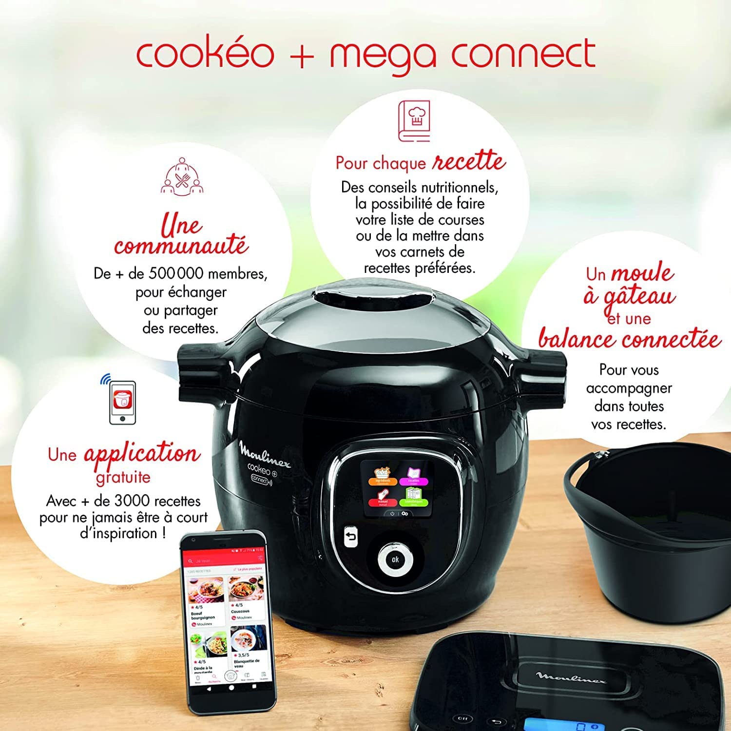 Moulinex Cookeo and Connect Multicooker Black, MOULINEX
