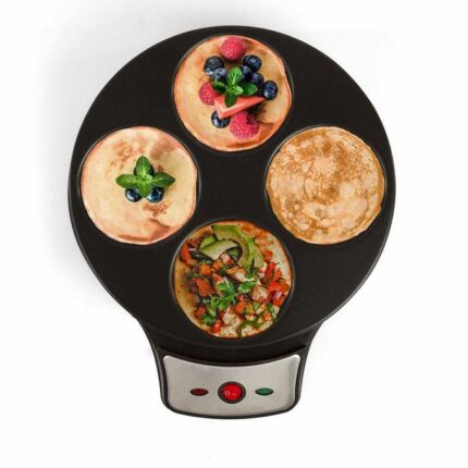 LIVOO Crêpière Electrique 2 En1 1000 W  Noir