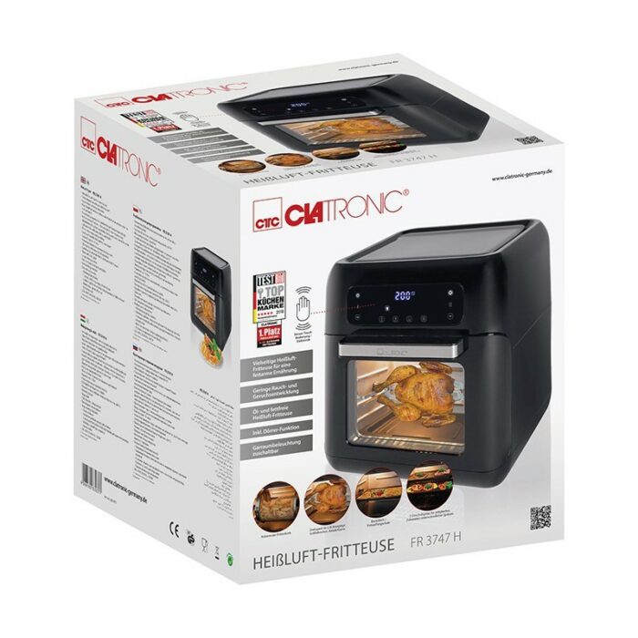 Four À Air Chaud 11L 1500W Clatronic FR 3747H Noir – Image 1