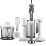 Mélangeur à main Kenwood, anti-éclaboussures, le mélangeur comprend 5 accessoires : hachoir de 0,5 L, accessoire pour soupe et presse-purée, fouet et gobelet en plastique sans BPA de 0,75 L, 800 W,.