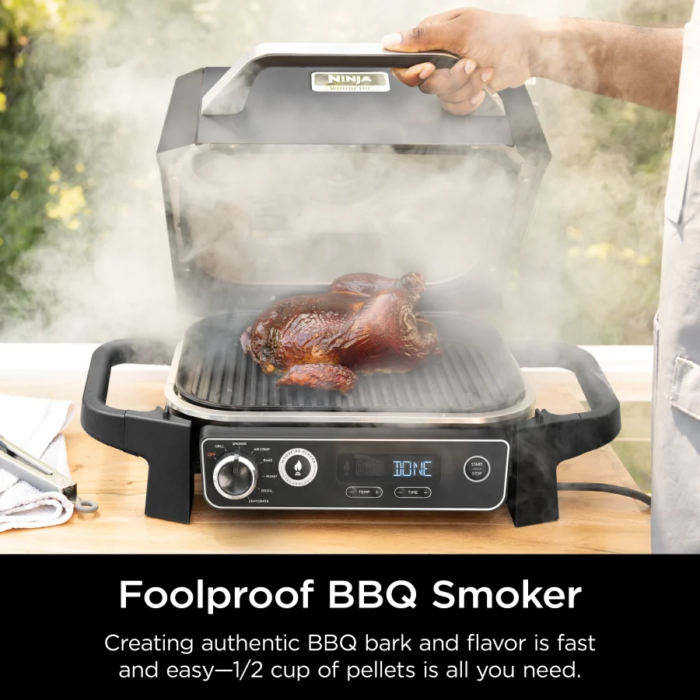 Ninja woodfire barbecue et fumoir d'extérieur OG701 – Image 4